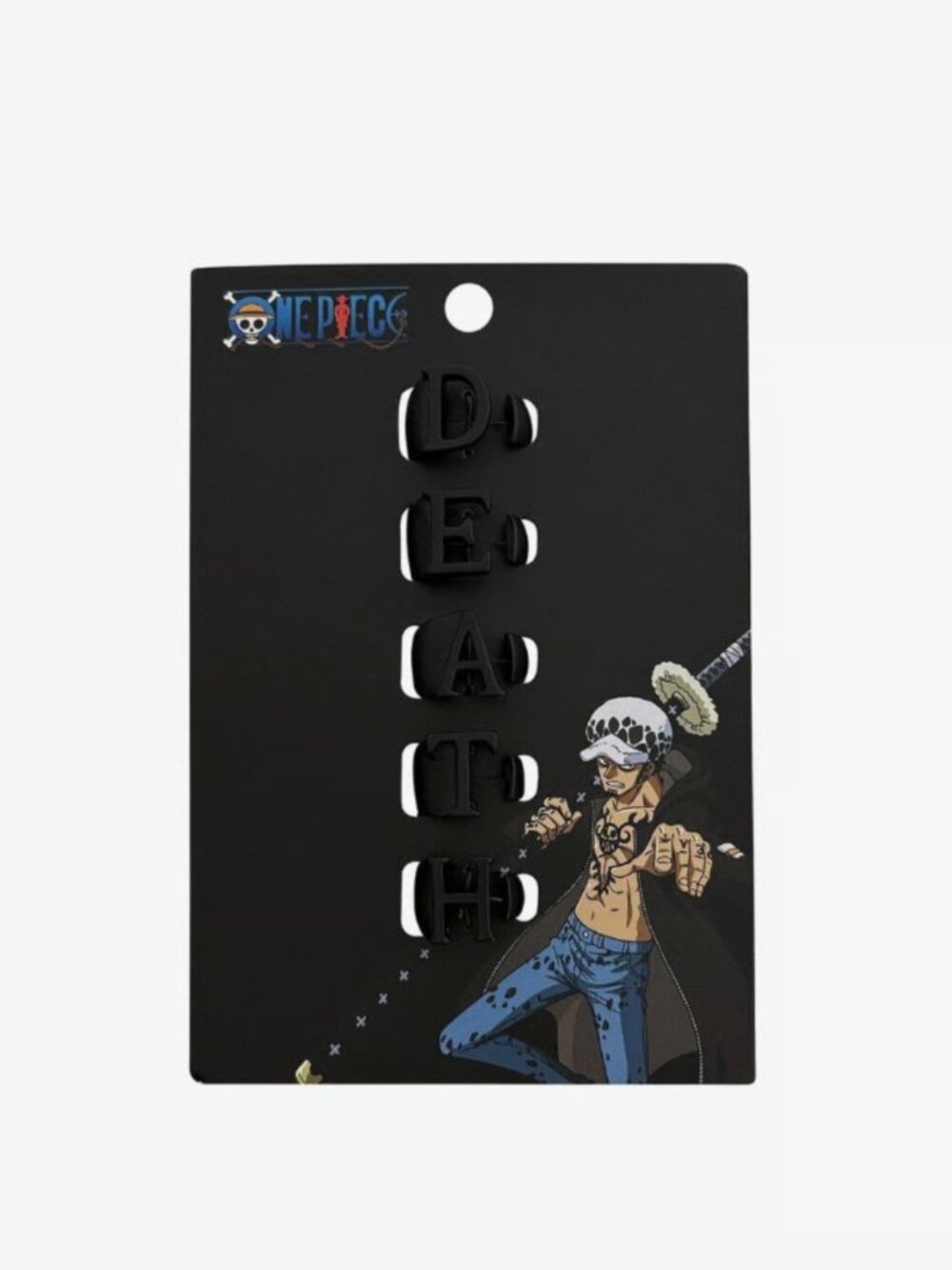 2 Sets of One Piece Cosplay Costume Trafalgar Law Death Tattoo Ring Set